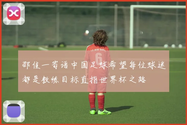 邵佳一寄语中国足球希望每位球迷都是教练目标直指世界杯之路